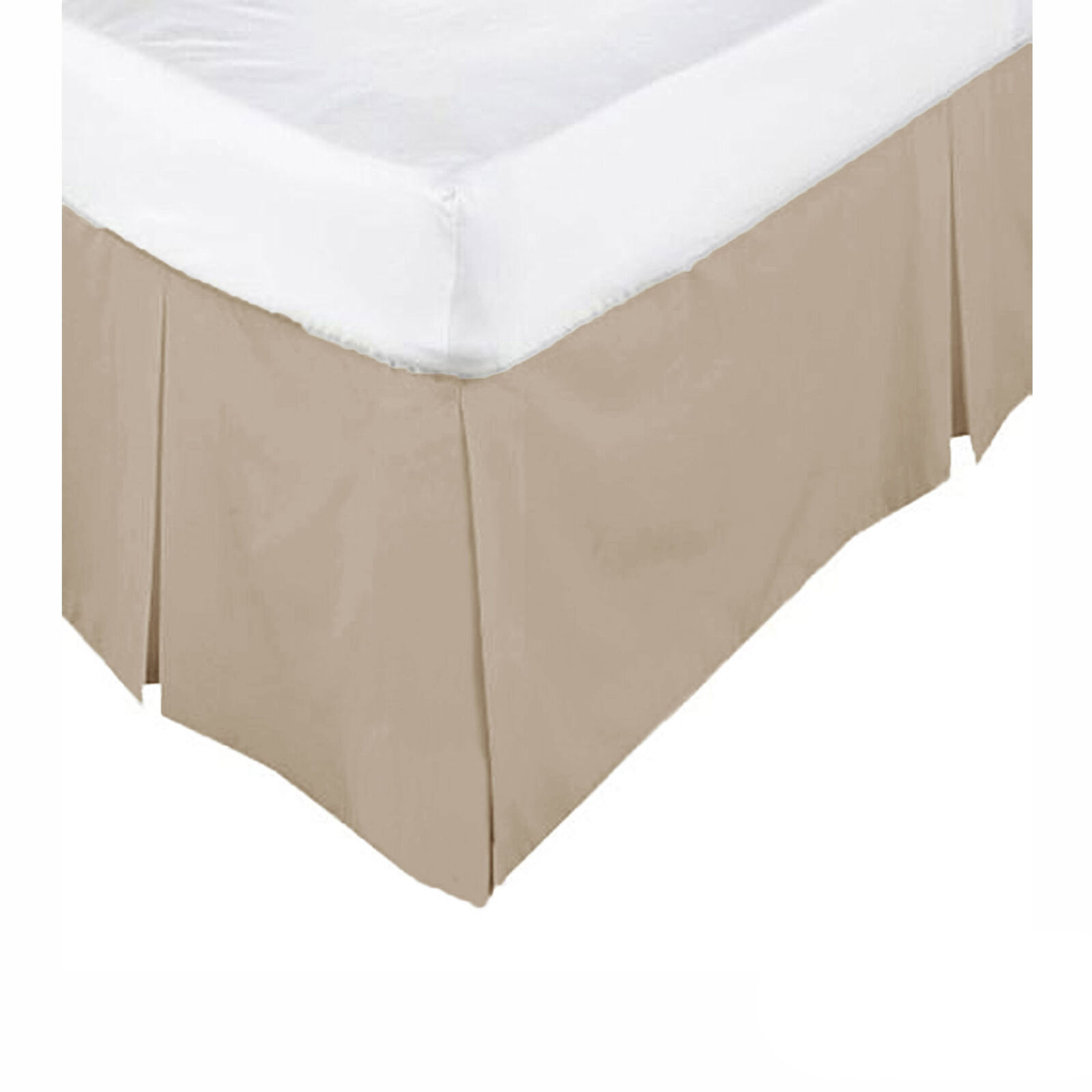 KINGDOM Box Pleated Valance Linen - KING KINGDOM Box Pleated Valance Linen - KING