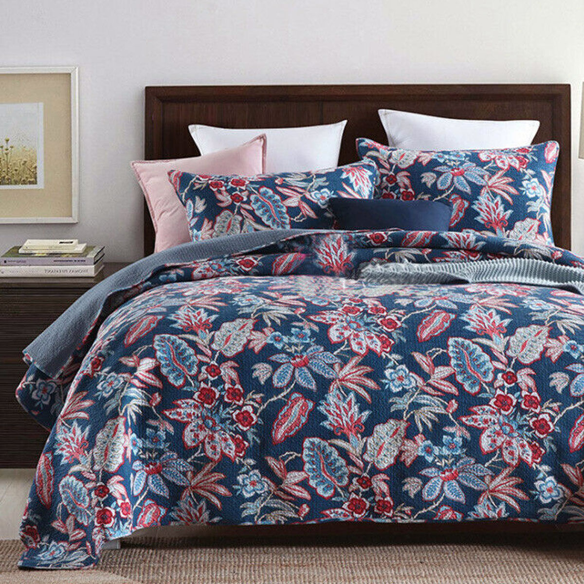 100% Cotton Lightly Quilted Coverlet Set Bornean Queen 230 x 250 cm 100% Cotton Lightly Quilted Coverlet Set Bornean Queen 230 x 250 cm