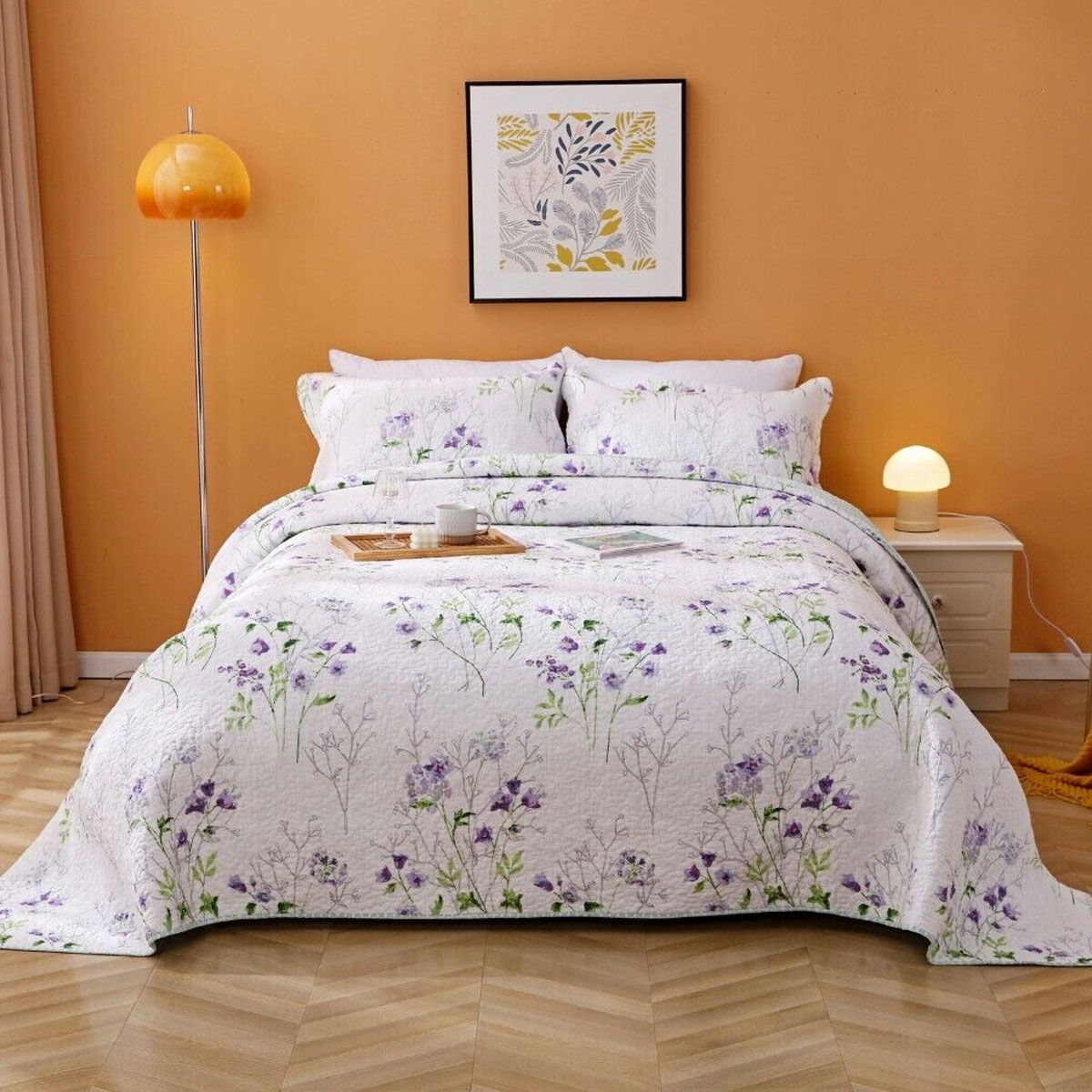 100% Cotton Lightly Quilted Coverlet Set Gabby Queen 230 x 250 cm 100% Cotton Lightly Quilted Coverlet Set Gabby Queen 230 x 250 cm