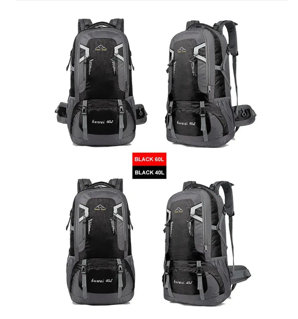 40L Waterproof Outdoor Hiking Backpack Camping Outdoor Trekking Bag(Black) 40L Waterproof Outdoor Hiking Backpack Camping Outdoor Trekking Bag(Black)