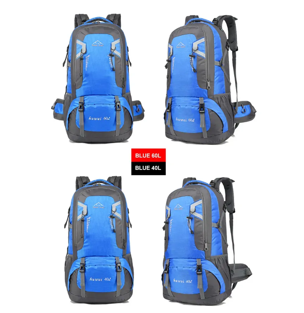 60L Waterproof Outdoor Hiking Backpack Camping Outdoor Trekking Bag(Blue) 60L Waterproof Outdoor Hiking Backpack Camping Outdoor Trekking Bag(Blue)