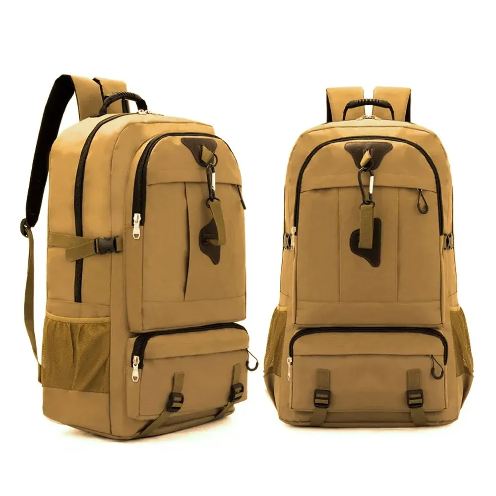60L Travel Boarding Backpack Outdoor Trekking Luggage Hiking Camping Rucksack Large Capacity Storage Backpack(Khaki) 60L Travel Boarding Backpack Outdoor Trekking Luggage Hiking Camping Rucksack Large Capacity Storage Backpack(Khaki)