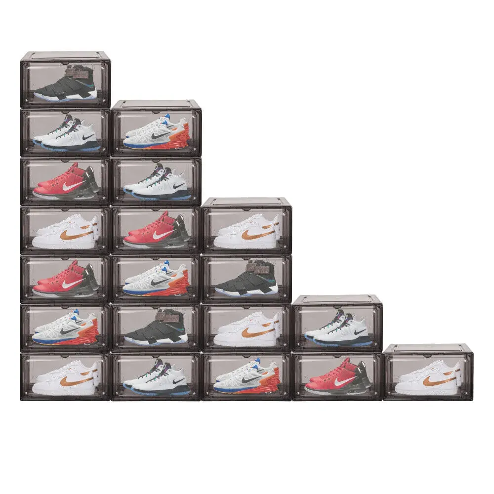 20Pcs Premium Acrylic Shoe Box Sneaker Display Storage Case Boxes Magnetic Door Au 20Pcs Premium Acrylic Shoe Box Sneaker Display Storage Case Boxes Magnetic Door Au