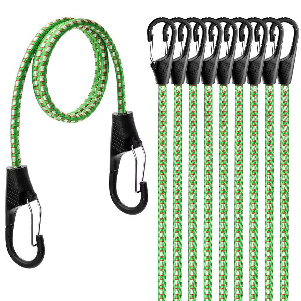 10-Piece Bungee Cords With Hook 40inch Outdoor Elastic Bungee Straps Luggage 10-Piece Bungee Cords With Hook 40inch Outdoor Elastic Bungee Straps Luggage