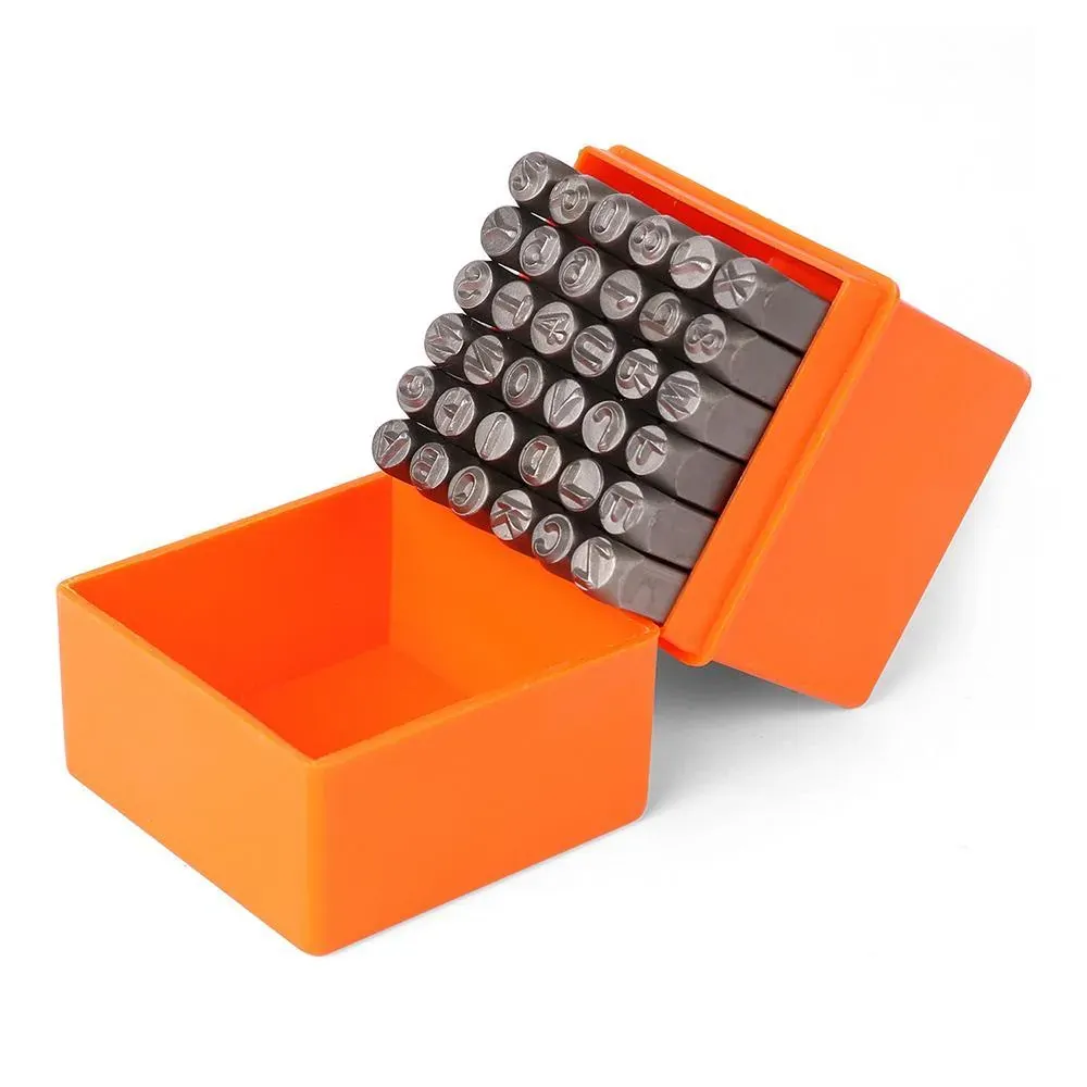 36Pc 6mm N& Capital Letter Stamp Set Punches Metal Plastic Wood Leather 36Pc 6mm N& Capital Letter Stamp Set Punches Metal Plastic Wood Leather