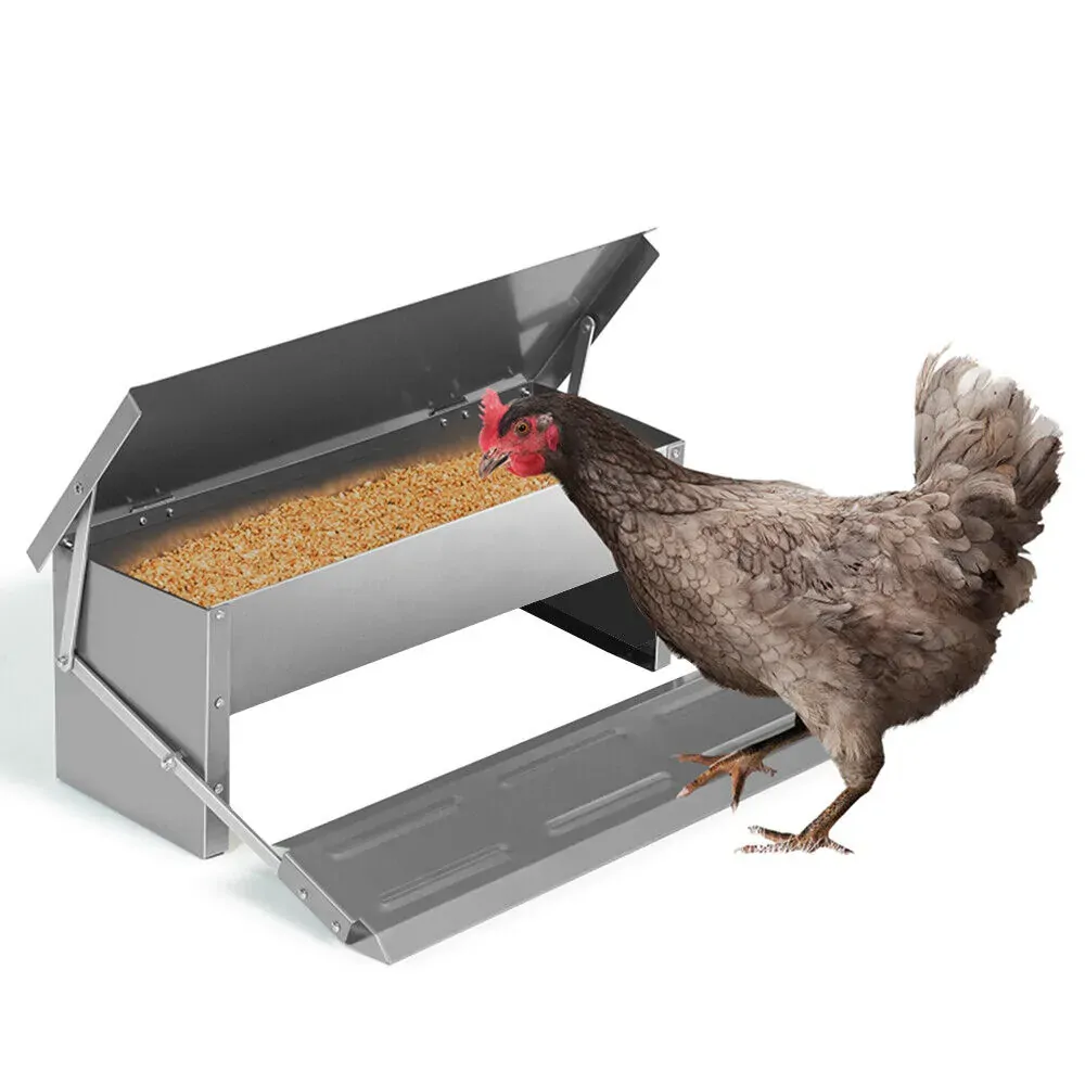 5KG 7.5L Garden Farm Automatic Food Storage Box Stand Chicken Feeder Poultry AU 5KG 7.5L Garden Farm Automatic Food Storage Box Stand Chicken Feeder Poultry AU