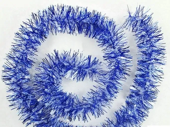 5x 2.5m Christmas Tinsel Xmas Garland Sparkly Snowflake Party Natural Home Décor, Snow Speckles in Blue 5x 2.5m Christmas Tinsel Xmas Garland Sparkly Snowflake Party Natural Home Décor, Snow Speckles in Blue