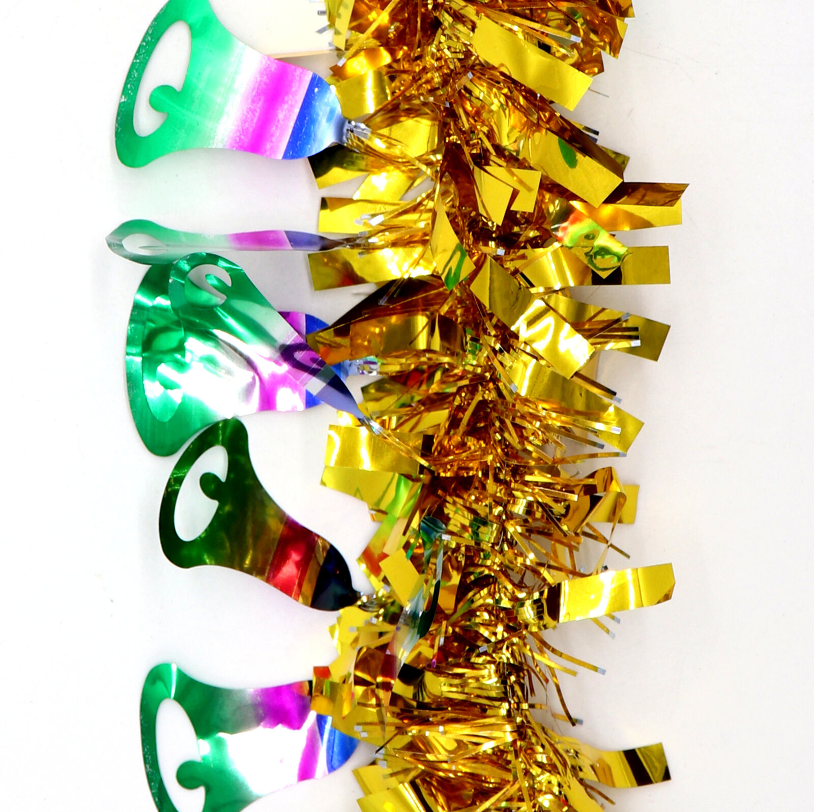 5x 2.5m Christmas Tinsel Xmas Garland Sparkly Snowflake Party Natural Home Décor, Bells (Gold) 5x 2.5m Christmas Tinsel Xmas Garland Sparkly Snowflake Party Natural Home Décor, Bells (Gold)