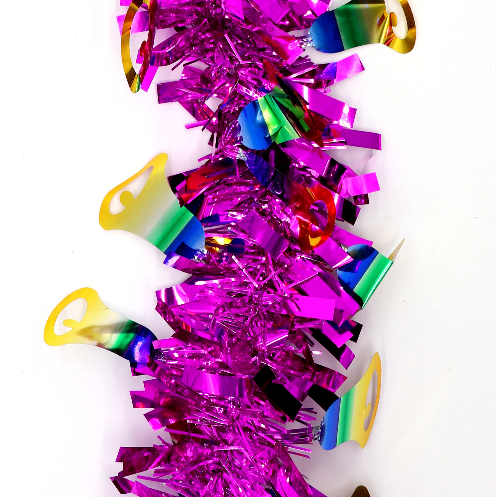 5x 2.5m Christmas Tinsel Xmas Garland Sparkly Snowflake Party Natural Home Décor, Bells (Hot Pink) 5x 2.5m Christmas Tinsel Xmas Garland Sparkly Snowflake Party Natural Home Décor, Bells (Hot Pink)