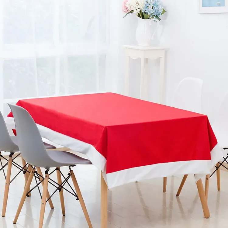 Christmas Chair Covers Tablecloth Runner Decoration Xmas Dinner Party Santa Gift, Table Cloth (130x180 cm) Christmas Chair Covers Tablecloth Runner Decoration Xmas Dinner Party Santa Gift, Table Cloth (130x180 cm)