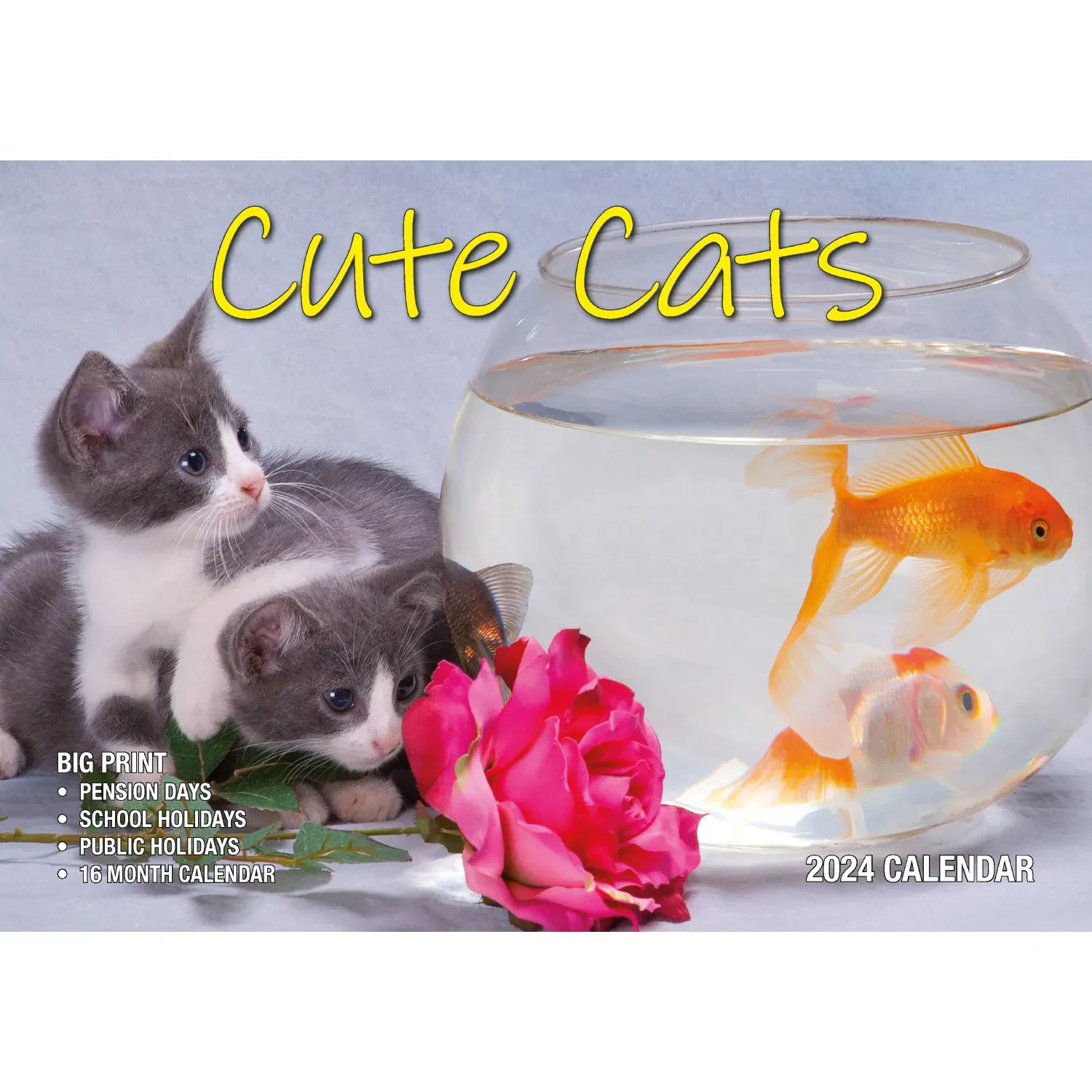 Cute Cats - 2024 Rectangle Wall Calendar 16 Months Planner Animal Pets Photos Cute Cats - 2024 Rectangle Wall Calendar 16 Months Planner Animal Pets Photos
