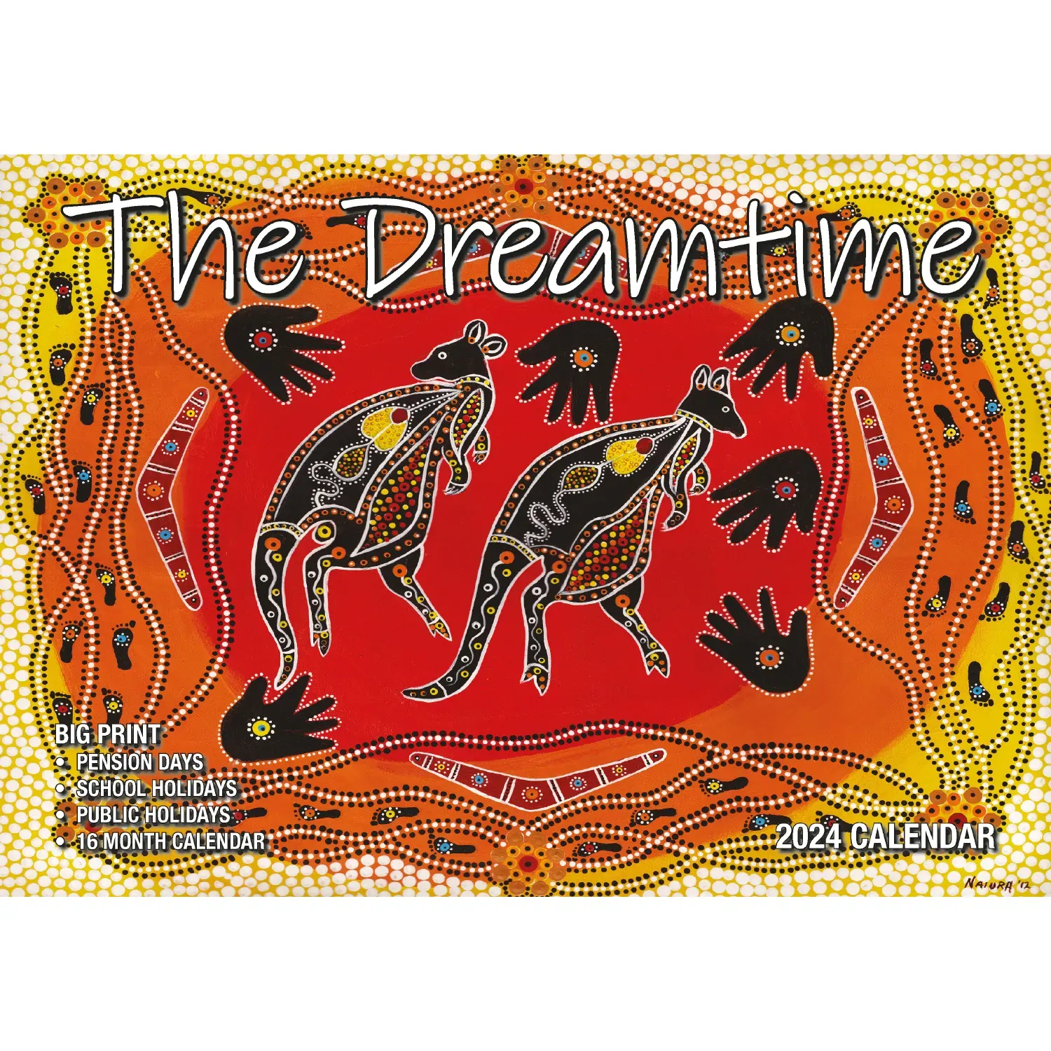 The Dreamtime - 2024 Rectangle Wall Calendar 16 Months Aboriginal Art New Year The Dreamtime - 2024 Rectangle Wall Calendar 16 Months Aboriginal Art New Year