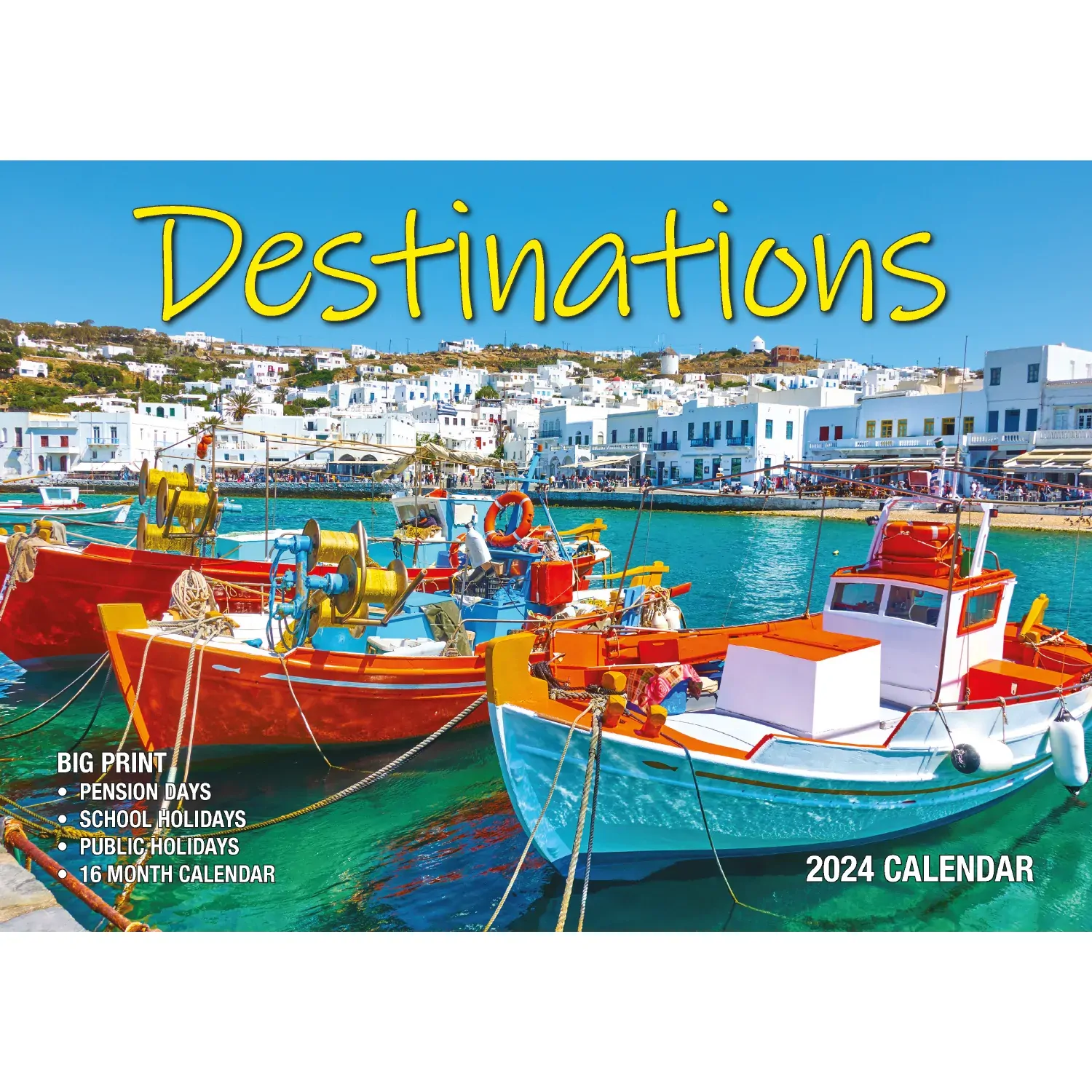 Destinations - 2024 Rectangle Wall Calendar 16 Months Planner Travel Photos Gift Destinations - 2024 Rectangle Wall Calendar 16 Months Planner Travel Photos Gift