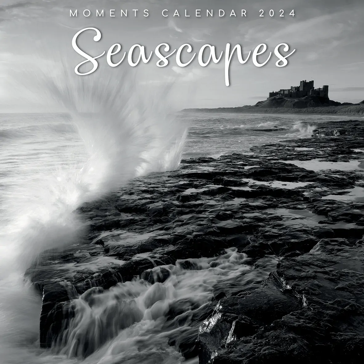 Seascapes 2024 Square Wall Calendar 16 Month Black & White Planner New Year Gift Seascapes 2024 Square Wall Calendar 16 Month Black & White Planner New Year Gift