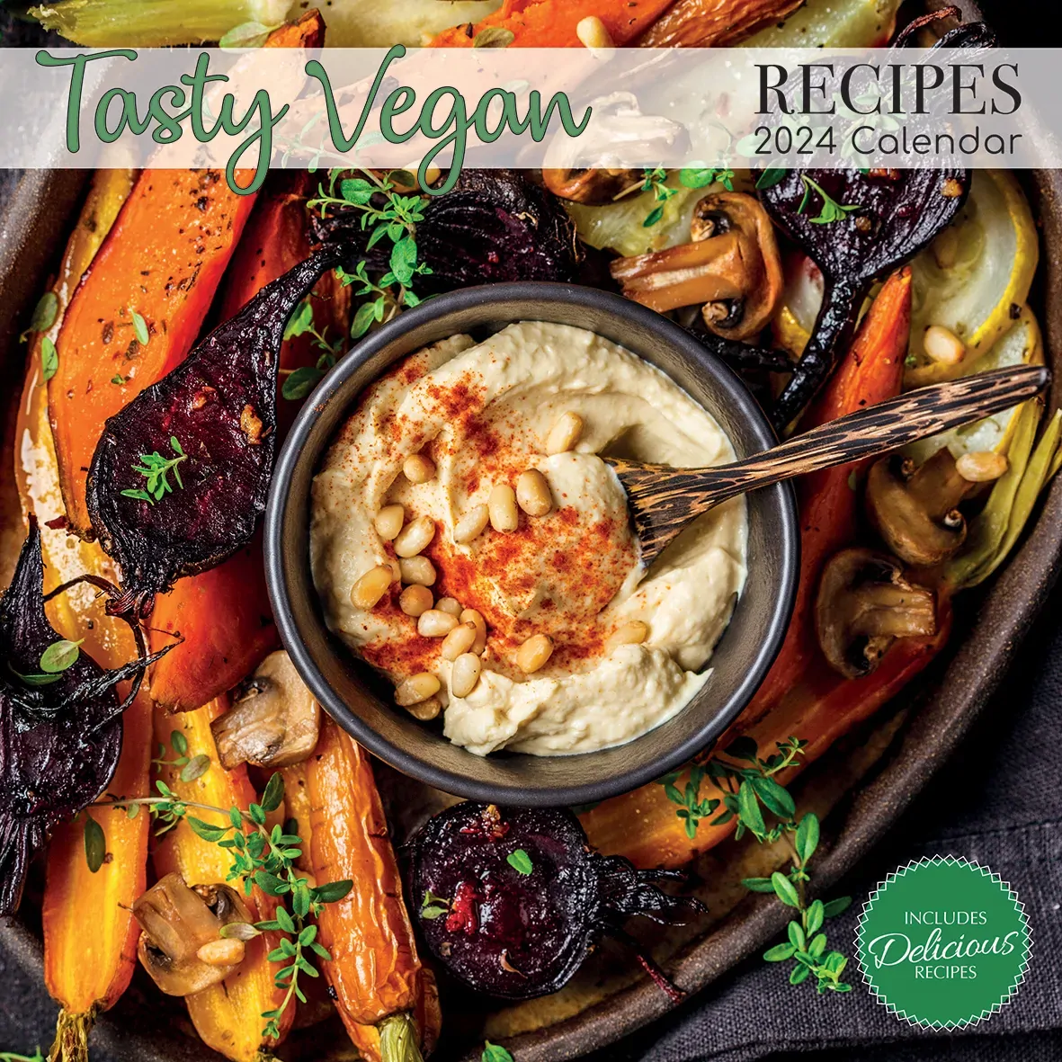 Tasty Vegan Recipes - 2024 Square Wall Calendar 16 Months Food Planner Xmas Gift Tasty Vegan Recipes - 2024 Square Wall Calendar 16 Months Food Planner Xmas Gift