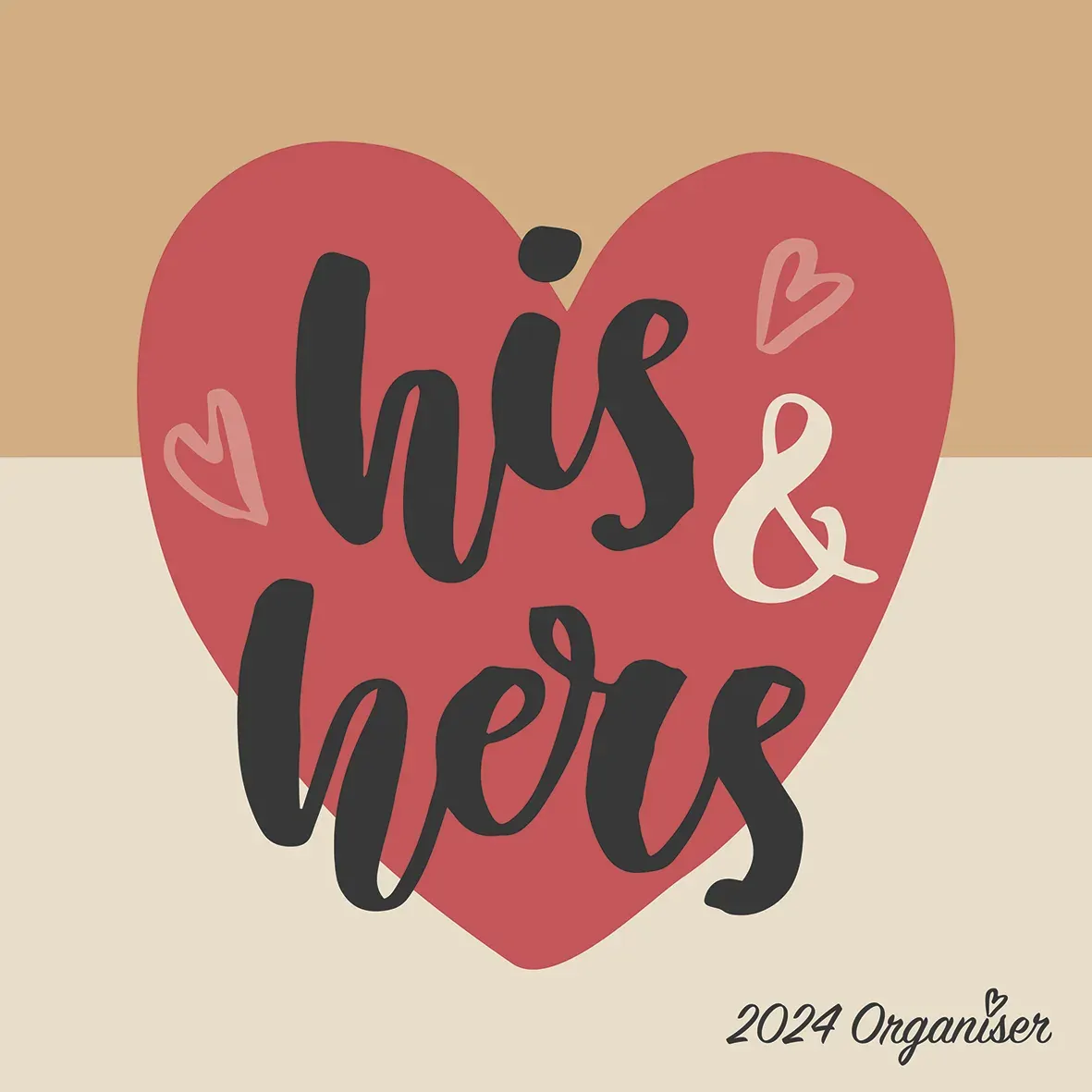 His & Hers Organiser - 2024 Square Wall Calendar 16 Months Planner New Year Gift His & Hers Organiser - 2024 Square Wall Calendar 16 Months Planner New Year Gift