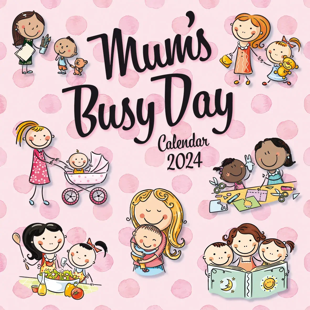 Mum's Busy Day 2024 Square Wall Calendar 16 Months School Planner New Year Gift Mum's Busy Day 2024 Square Wall Calendar 16 Months School Planner New Year Gift
