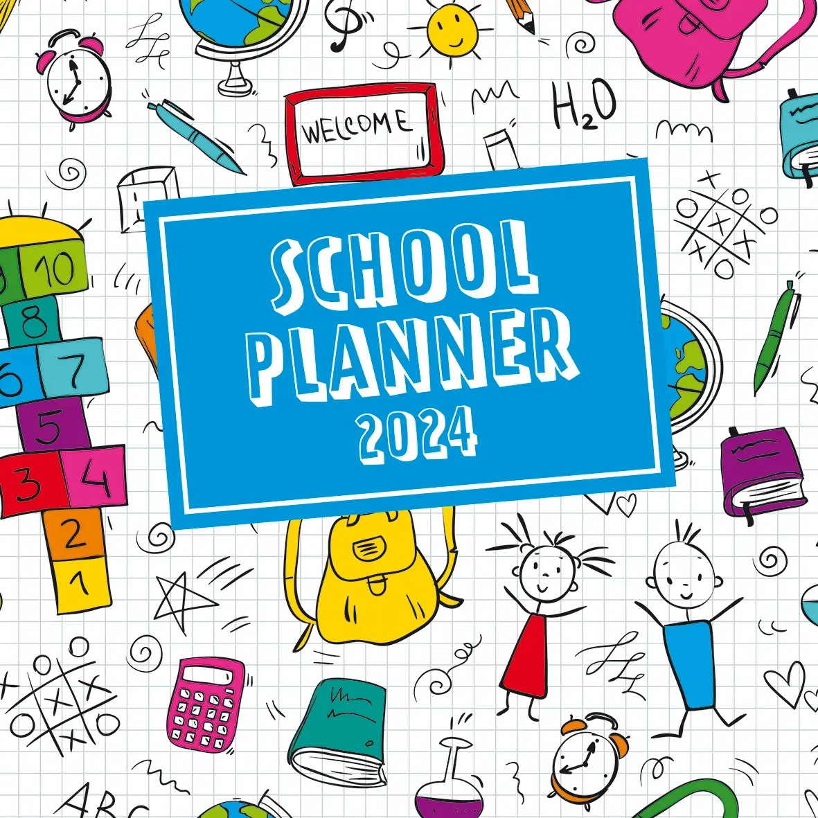 School Planner - 2024 Square Wall Calendar 16 Months Planner Xmas New Year Gift School Planner - 2024 Square Wall Calendar 16 Months Planner Xmas New Year Gift