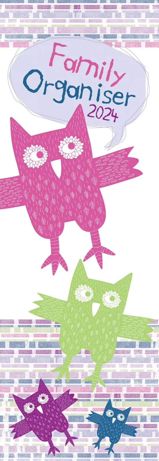 Owls - 2024 Slimline Slim Wall Calendar Hanging Planner New Year Gift Owls - 2024 Slimline Slim Wall Calendar Hanging Planner New Year Gift
