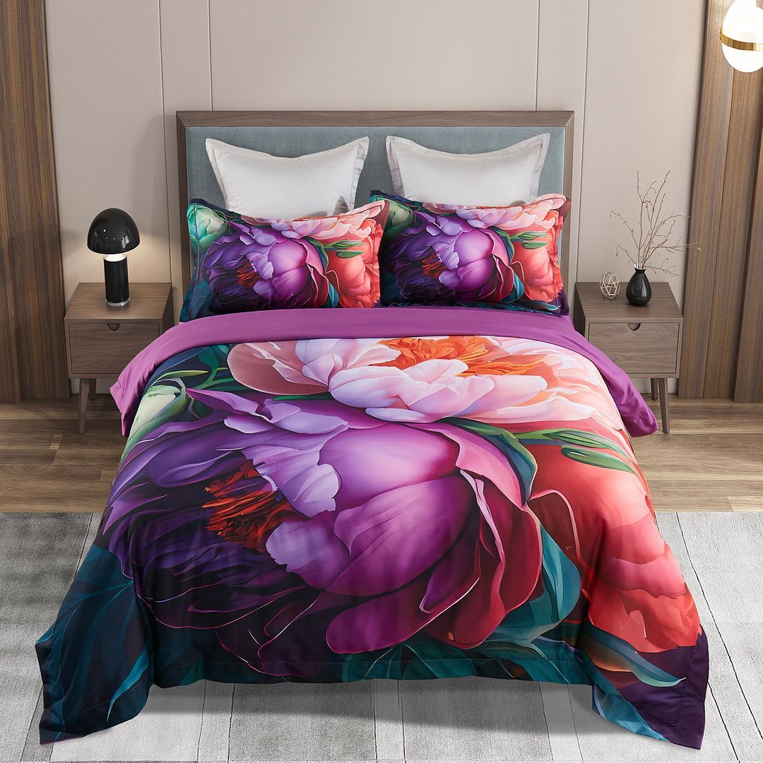 Kaie Floral Quilt Cover Set - King Size Kaie Floral Quilt Cover Set - King Size