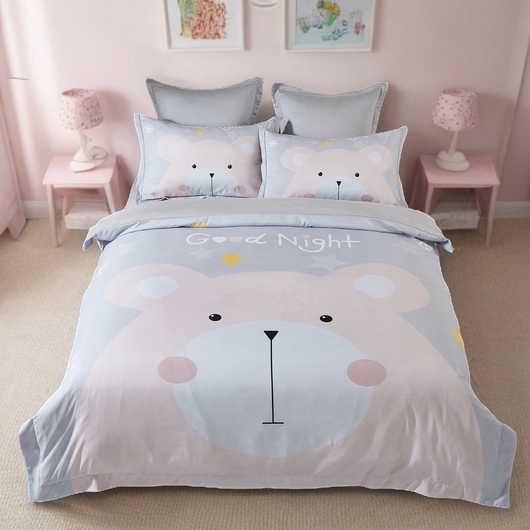 Bear Kids Quilt Cover Set - Single Size Bear Kids Quilt Cover Set - Single Size