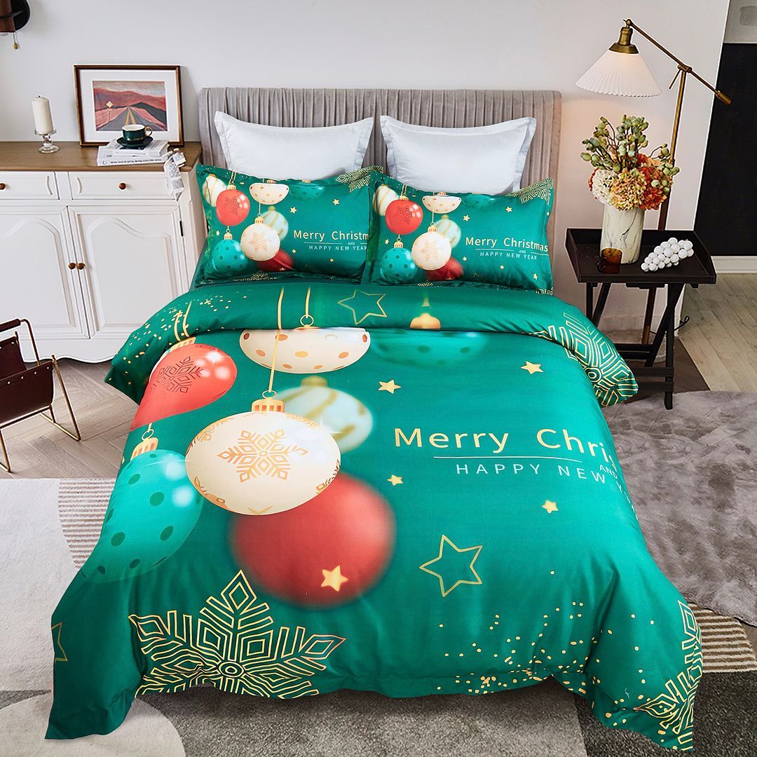 Christmas New Year Quilt Cover Set - Super King Size Christmas New Year Quilt Cover Set - Super King Size