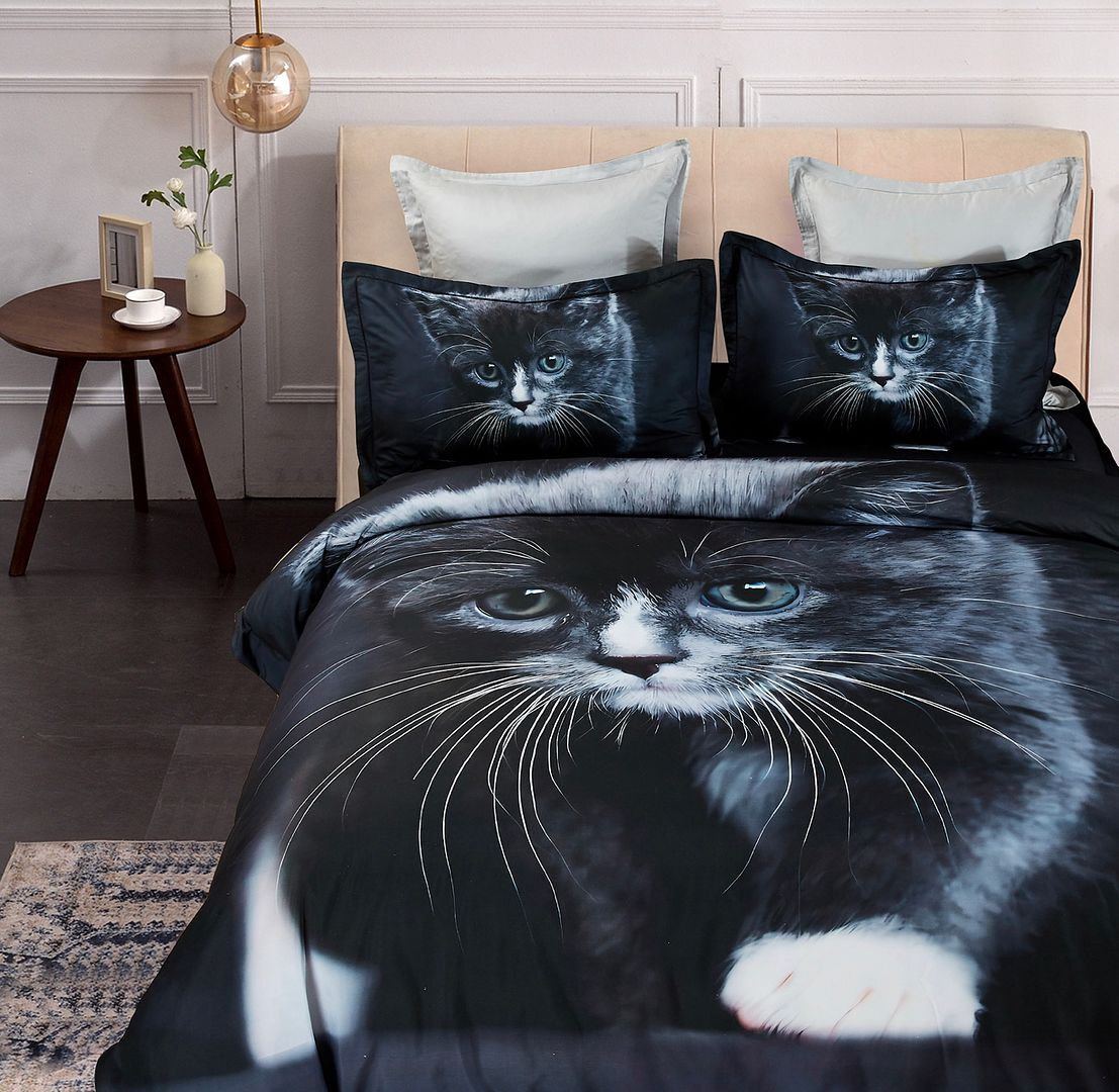 Cat Quilt Cover Set - Super King Size Cat Quilt Cover Set - Super King Size