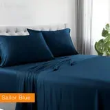 1200tc hotel quality cotton rich sheet set king sailor blue 1200tc hotel quality cotton rich sheet set king sailor blue