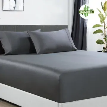 400 thread count bamboo cotton 1 fitted sheet with 2 pillowcases single charcoal 400 thread count bamboo cotton 1 fitted sheet with 2 pillowcases single charcoal