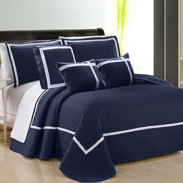 6 piece two tone embossed comforter set king navy 6 piece two tone embossed comforter set king navy