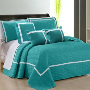 6 piece two tone embossed comforter set king teal 6 piece two tone embossed comforter set king teal