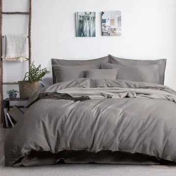 luxurious linen cotton quilt cover set king grey luxurious linen cotton quilt cover set king grey