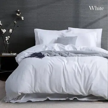 luxurious linen cotton quilt cover set queen white luxurious linen cotton quilt cover set queen white