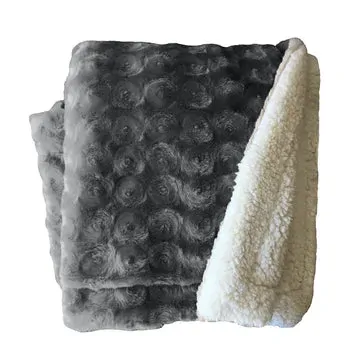 plush fleece sherpa backed reversible throw charcoal plush fleece sherpa backed reversible throw charcoal