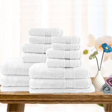 7pc light weight soft cotton bath towel set white 7pc light weight soft cotton bath towel set white