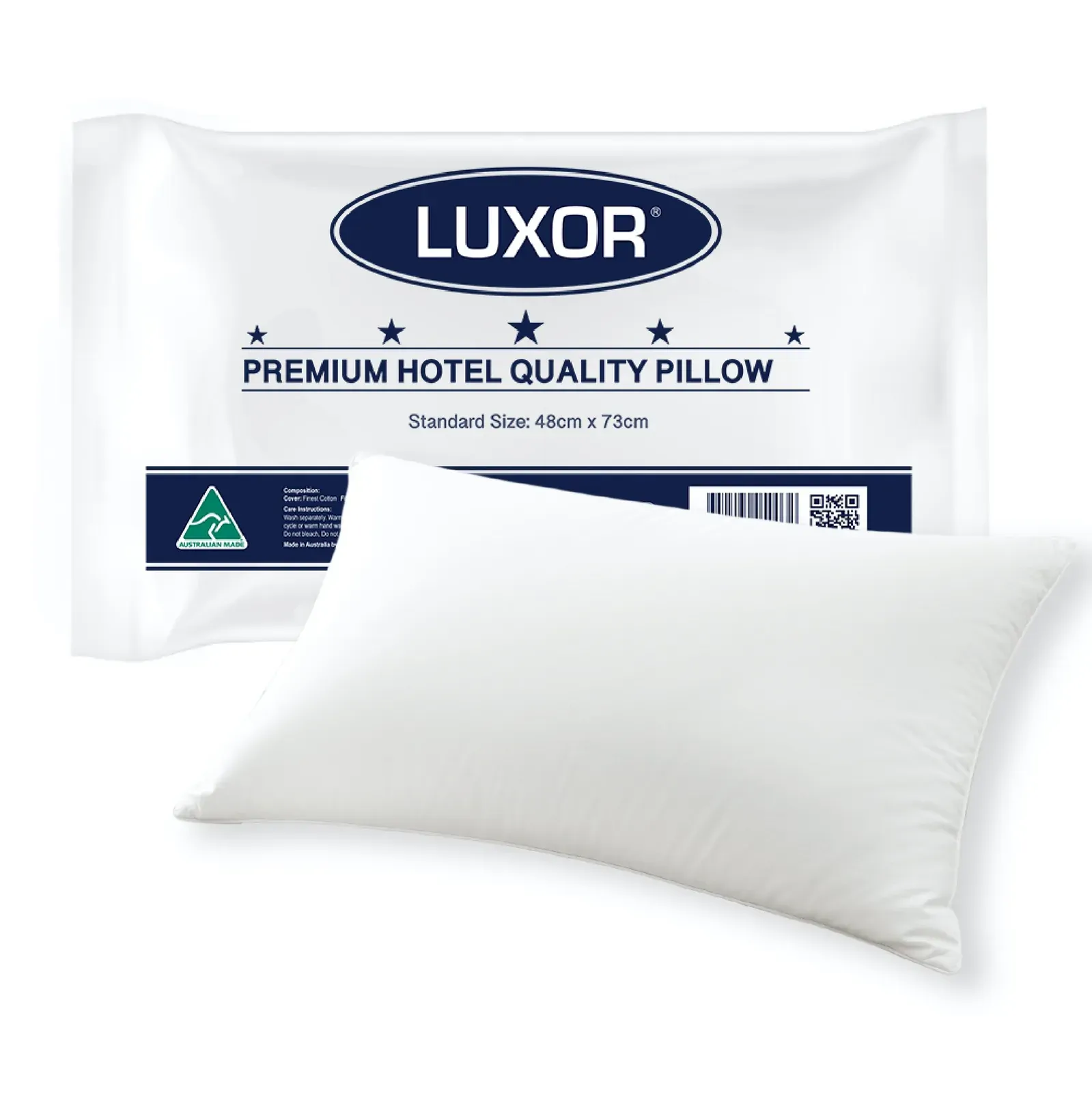 Australian Made Hotel Quality Pillow Standard Size Single Pack Australian Made Hotel Quality Pillow Standard Size Single Pack
