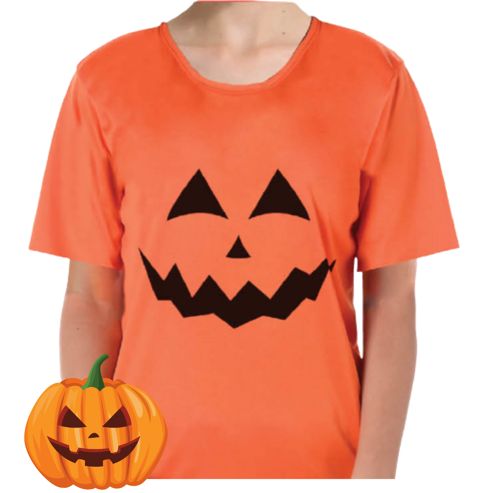 Adult Mens Womens Halloween Pumpkin T Shirt Top Jack O'Lantern - Orange - L Adult Mens Womens Halloween Pumpkin T Shirt Top Jack O'Lantern - Orange - L