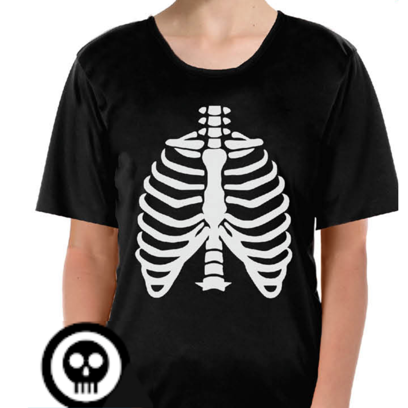 Adult Mens Womens Skeleton T Shirt Top Day Of The Dead Halloween Bones - M Adult Mens Womens Skeleton T Shirt Top Day Of The Dead Halloween Bones - M