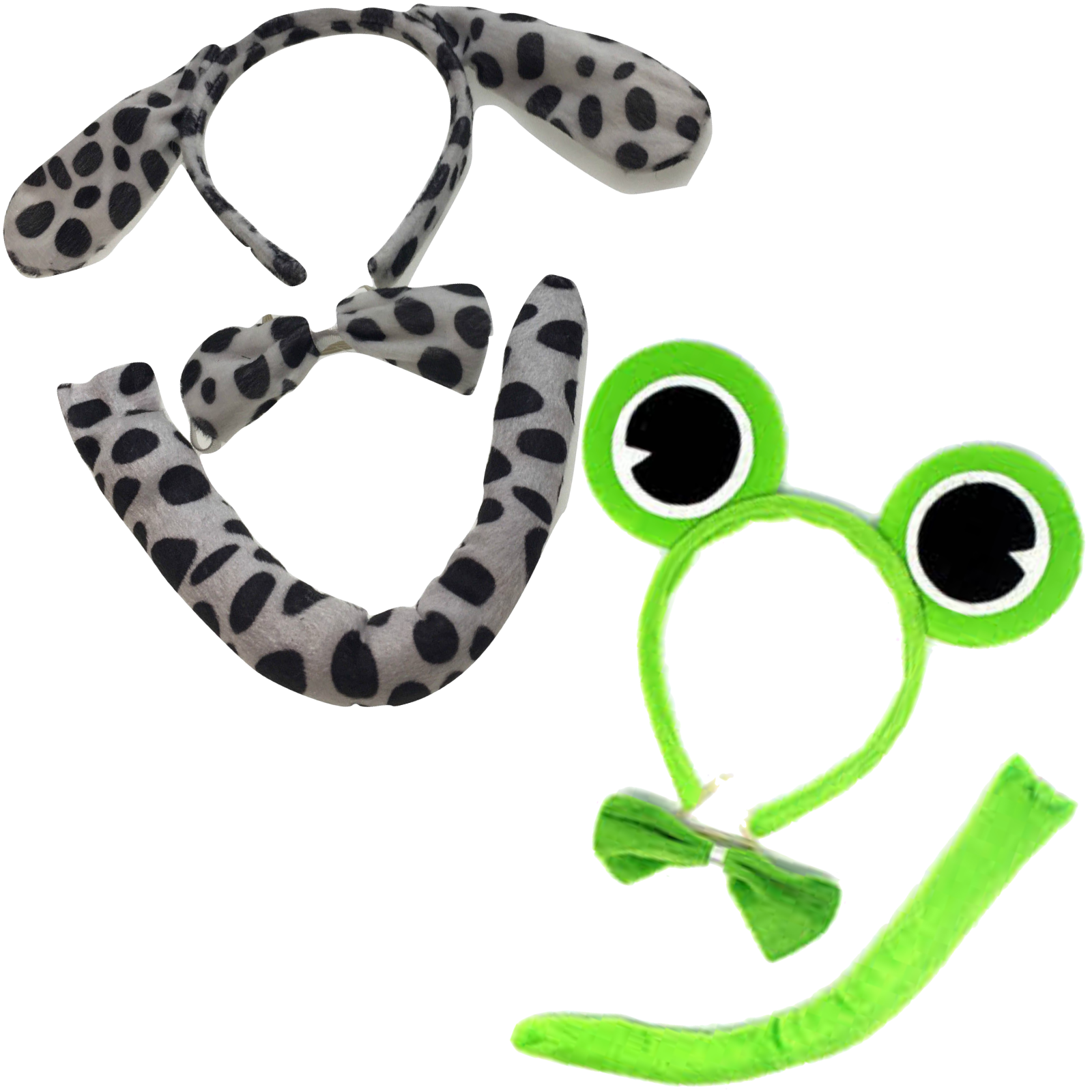 2pc Set Animal Headband w Bow Tail Dog + Frog Ears Hair Costume Halloween Party 2pc Set Animal Headband w Bow Tail Dog + Frog Ears Hair Costume Halloween Party