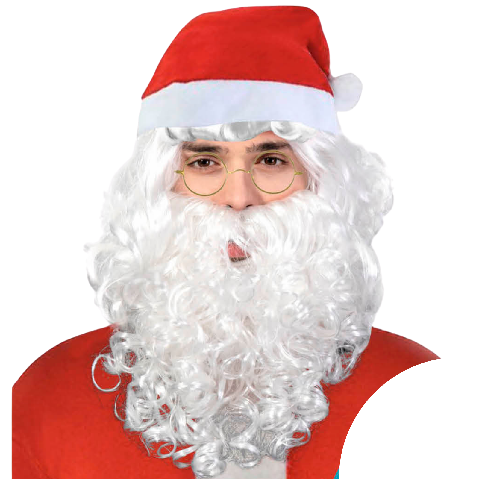 Adult Mens Santa Wig Hat Beard Set Christmas Claus Xmas Costume Party Adult Mens Santa Wig Hat Beard Set Christmas Claus Xmas Costume Party