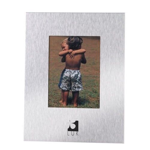 Photo Frame Brushed Aluminum Finish Table Stand Home Decor Photo Frame Brushed Aluminum Finish Table Stand Home Decor