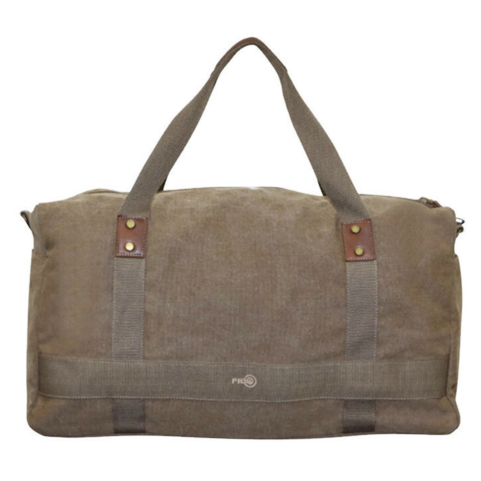 FIB 52cm Canvas Travel Duffle Bag Casual Duffel - Khaki FIB 52cm Canvas Travel Duffle Bag Casual Duffel - Khaki