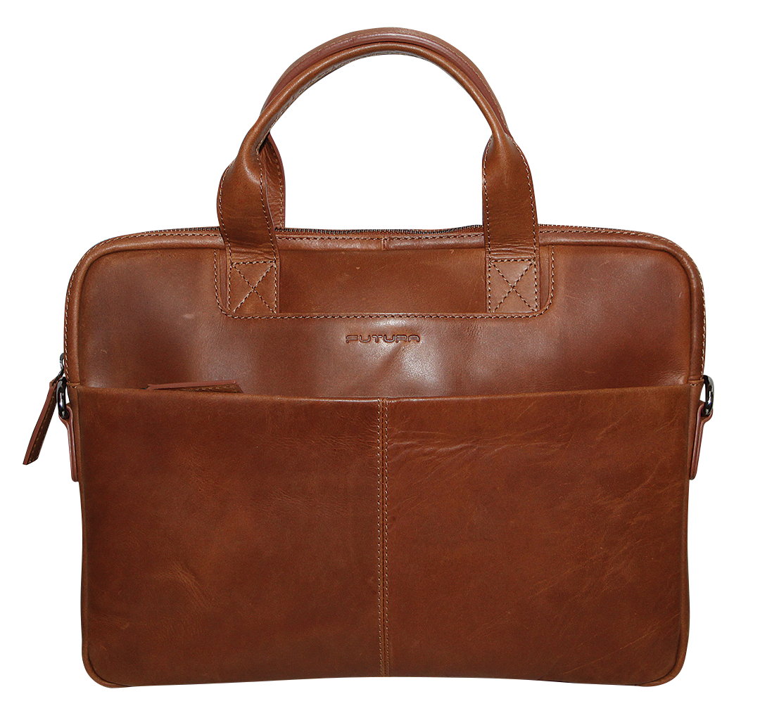 Futura Mens Slimline Laptop Bag Satchel Handbag Handles College - Brown Futura Mens Slimline Laptop Bag Satchel Handbag Handles College - Brown