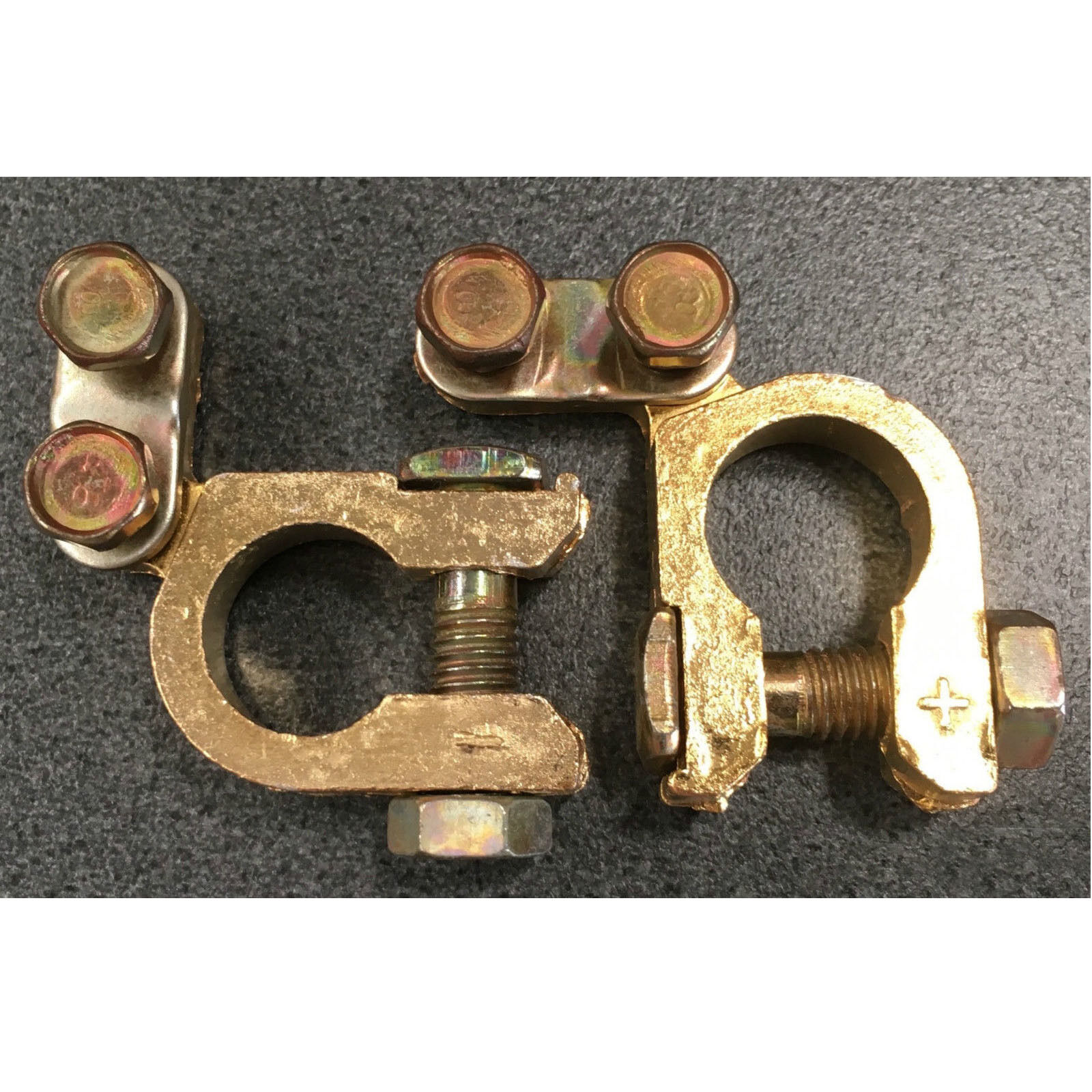2pcs Battery Terminal Clamp Replacement Clips Brass Connector Auto Car Durable 2pcs Battery Terminal Clamp Replacement Clips Brass Connector Auto Car Durable