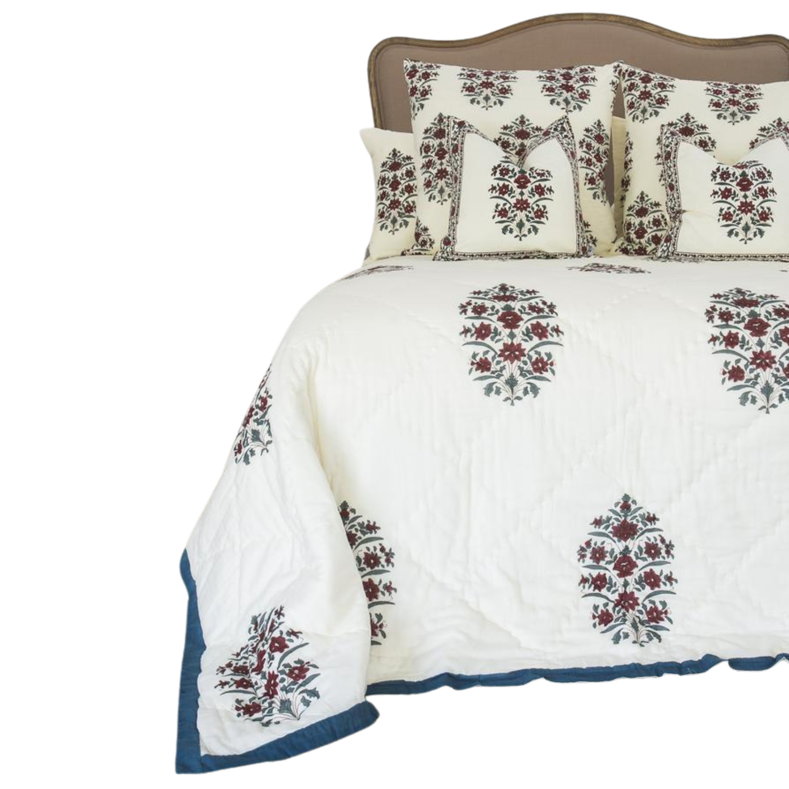 Kolka Gulbahar Quilt 100% Cotton Spring Flowers Print - Queen size Kolka Gulbahar Quilt 100% Cotton Spring Flowers Print - Queen size