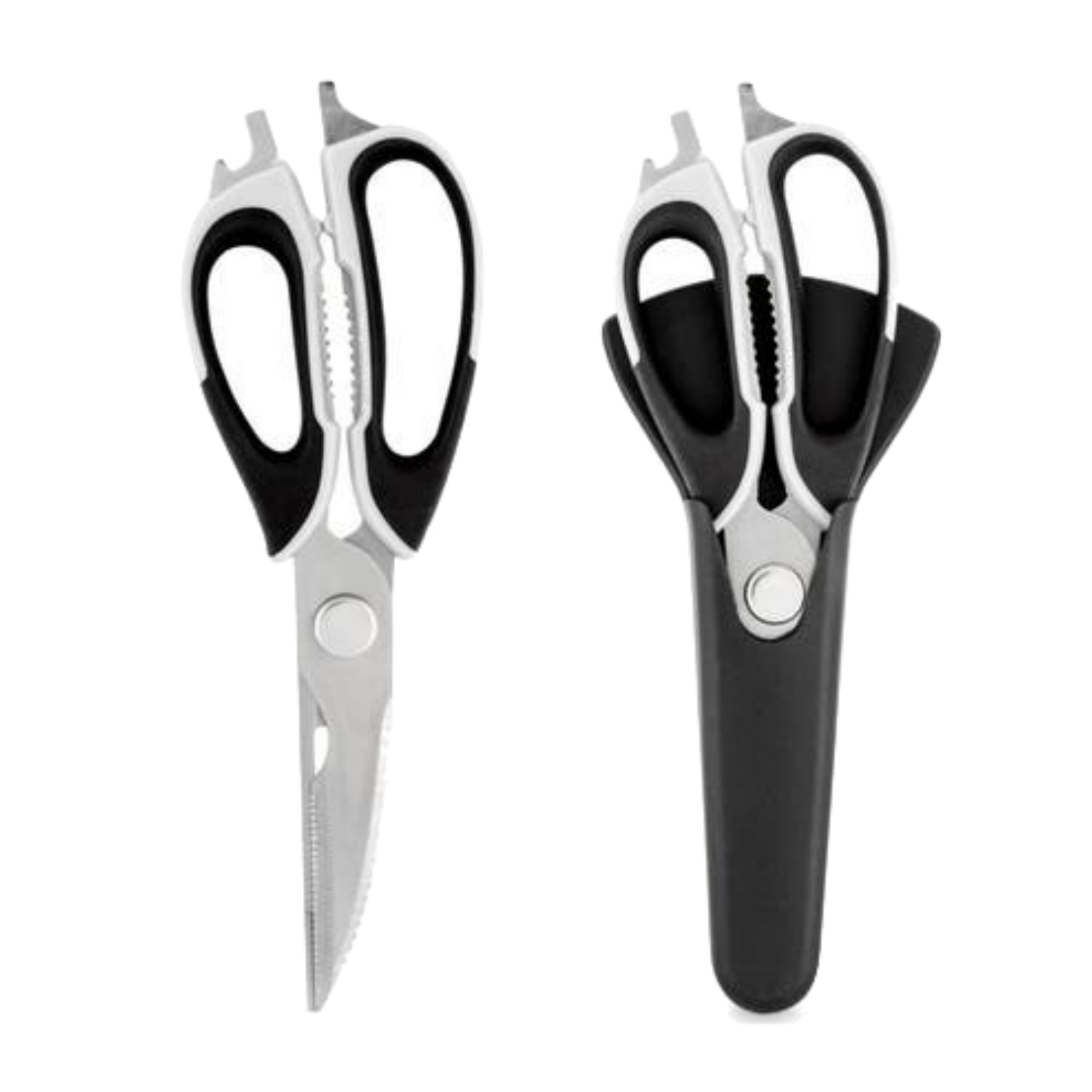 7 in 1 Multi Purpose Kitchen Super Scissors w/ Magnetic Case for Meat Nuts 7 in 1 Multi Purpose Kitchen Super Scissors w/ Magnetic Case for Meat Nuts