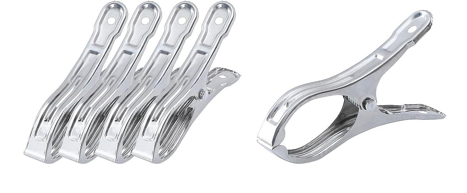 6x STAINLESS STEEL CLOTHES PEGS Laundry Clips Washing Line Clothespin 6x STAINLESS STEEL CLOTHES PEGS Laundry Clips Washing Line Clothespin