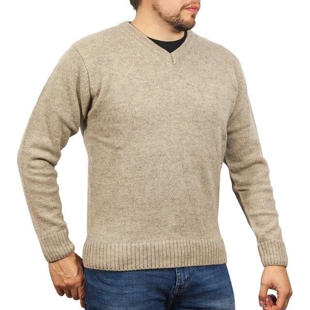 100% Shetland Wool V Neck Knit Jumper Pullover Mens Sweater Knitted - Oat Marle (03) - 5XL 100% Shetland Wool V Neck Knit Jumper Pullover Mens Sweater Knitted - Oat Marle (03) - 5XL