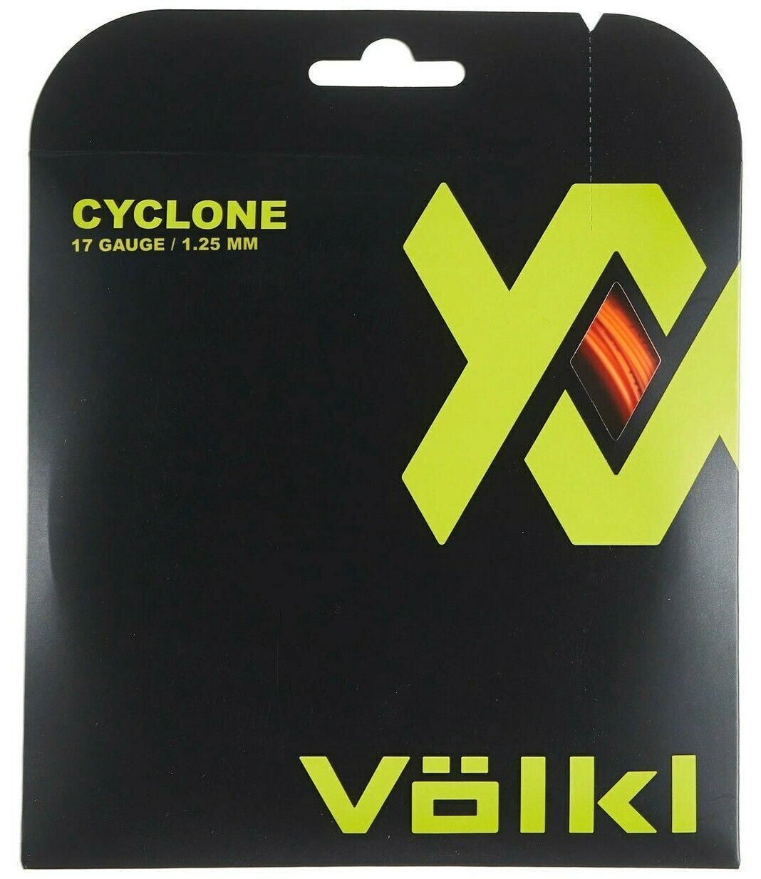 1 Pack Volkl Cyclone 17g/1.25mm Tennis Racquet Strings - Fluro Orange 1 Pack Volkl Cyclone 17g/1.25mm Tennis Racquet Strings - Fluro Orange