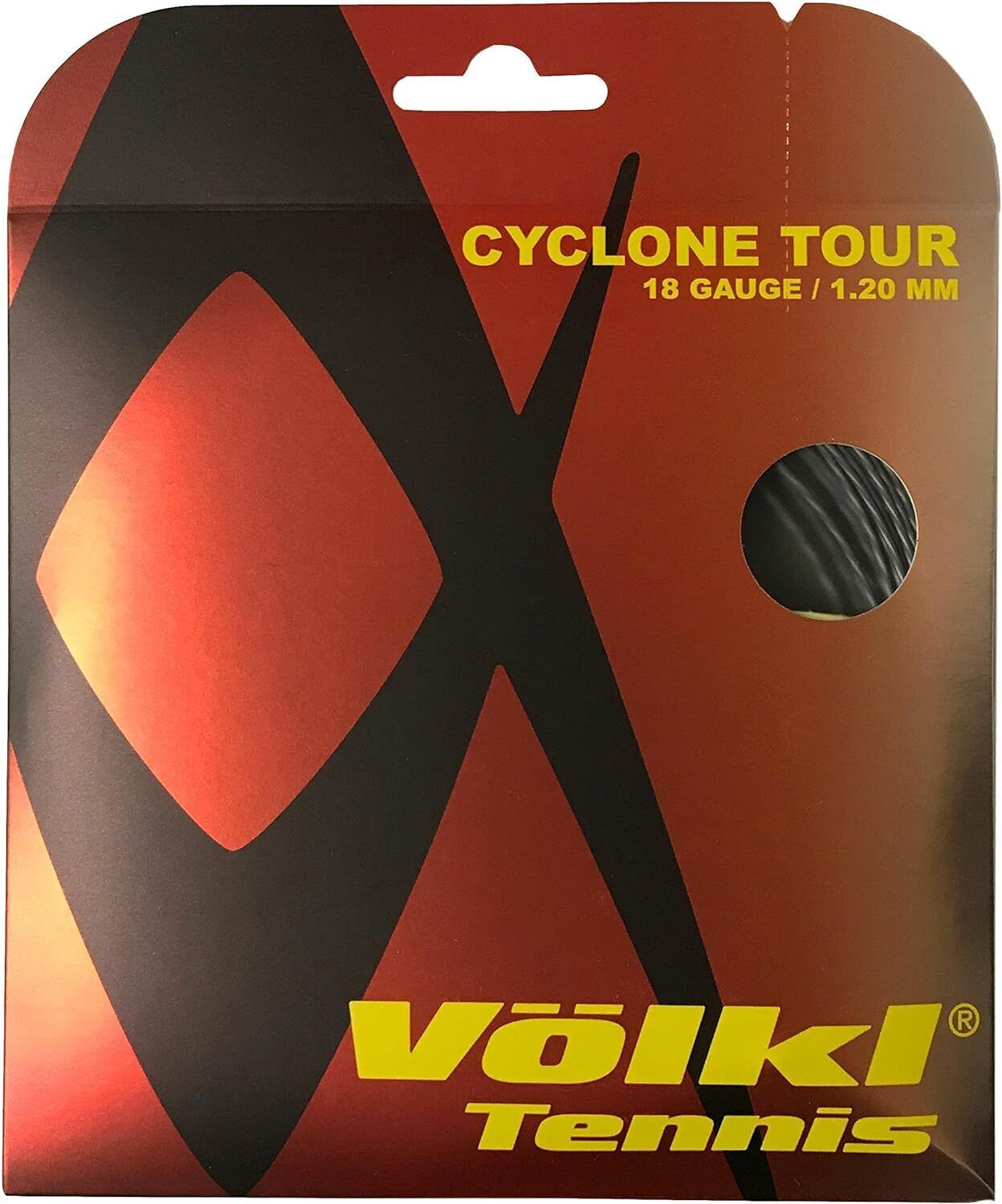 1 Pack Volkl Cyclone Tour 18g/1.20mm Tennis Racquet Strings - Anthracite 1 Pack Volkl Cyclone Tour 18g/1.20mm Tennis Racquet Strings - Anthracite